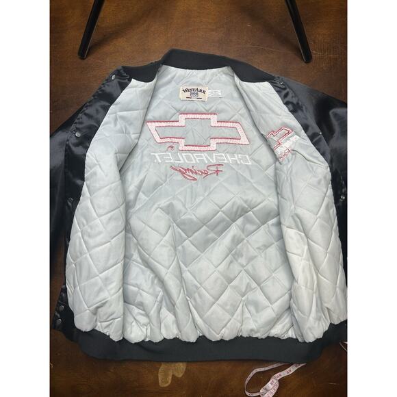 VTG 80s/90s Chevrolet Racing Embroidered West Ark USA Bomber Jacket Size XL - Picture 9 of 12